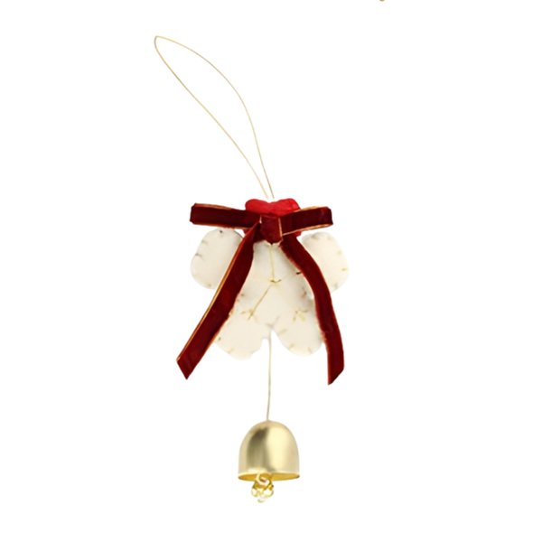 Decoratie Hanger Vilt - Sneeuwvlok Met Bel
