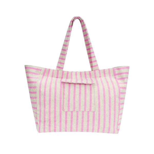 Strandtas Stripes Roze Beige