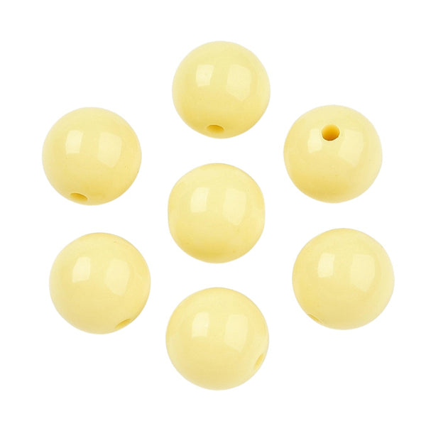15mm Acryl Kralen Licht Geel - 1 stuk