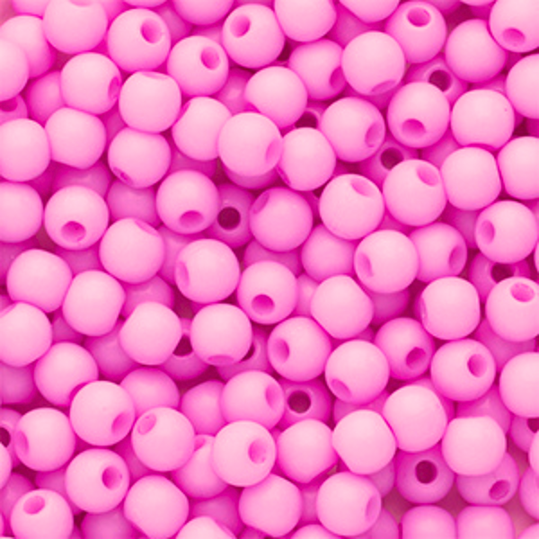 4mm Acryl kralen Shiny Pretty Pink - 100 stuks