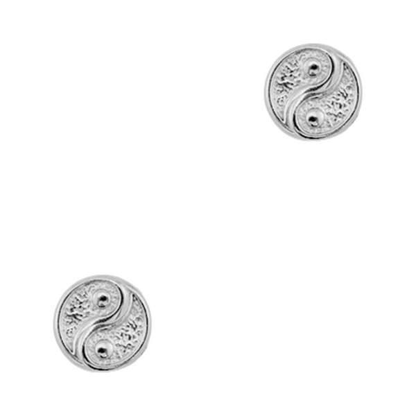 Metalen Kraal (Stainless steel) Yin Yang 12mm Zilver - 1 stuk