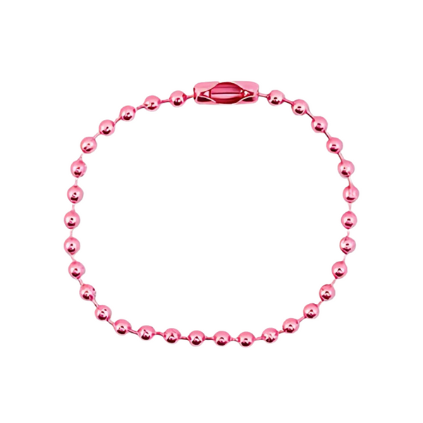 Ball Chain Met Slotje 12.5cm Shiny Licht Roze - 1 Stuk