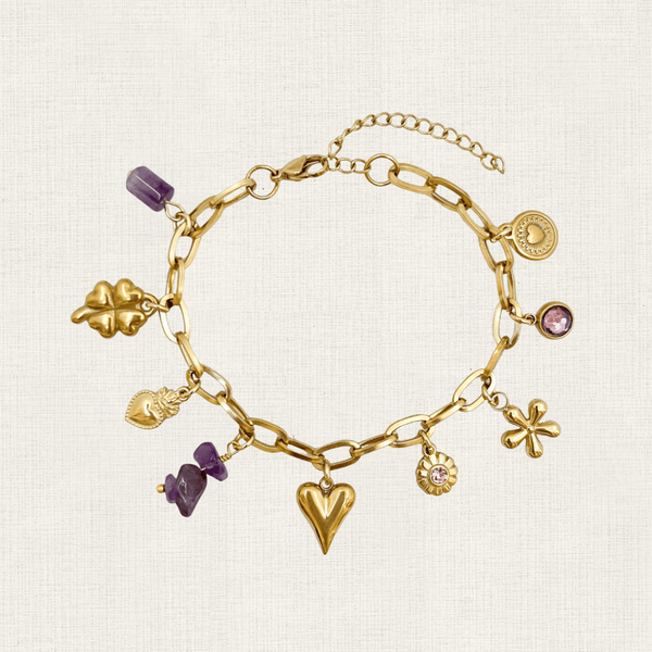 Armband Amethyst charm