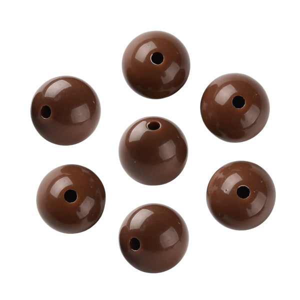 15mm Acryl Kralen Donker Bruin - 1 stuk