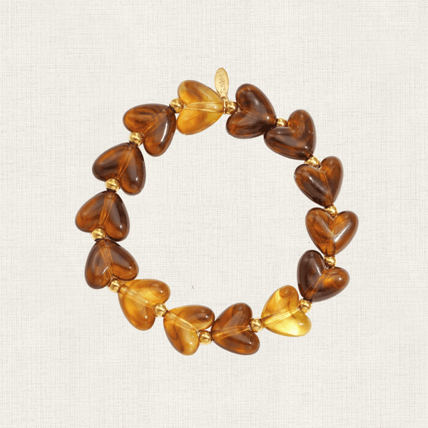 Armband Hearts Amber Brown