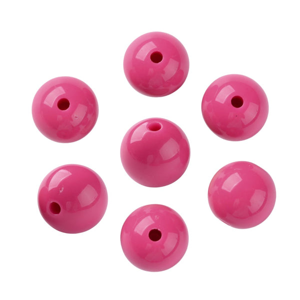 15mm Acryl Kralen Donker Roze - 1 stuk