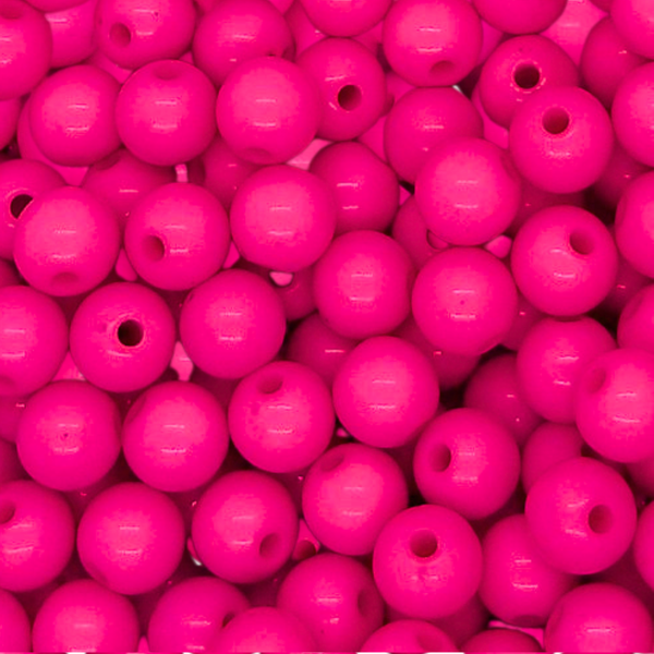 8mm Acryl kralen Shiny Magenta Roze - 50 stuks