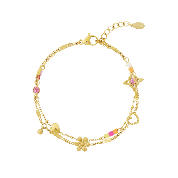 Armband Pink Charms