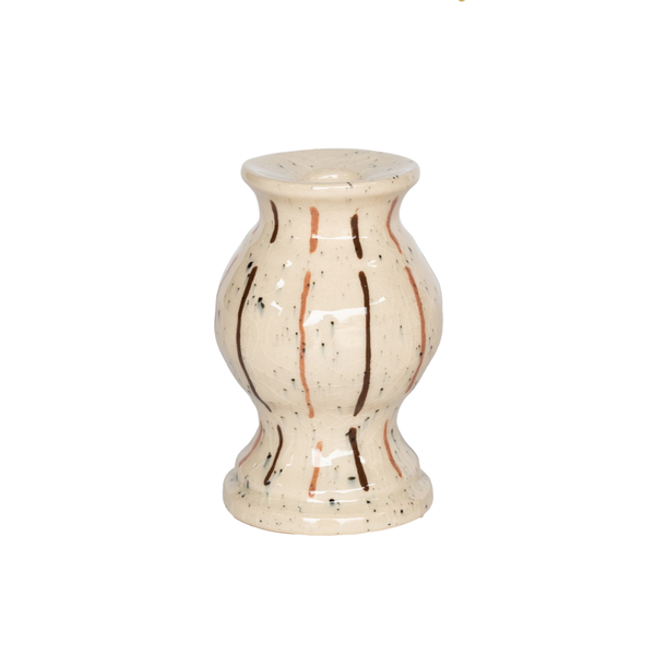 Kaarsen Kandelaar Beige Strepen M