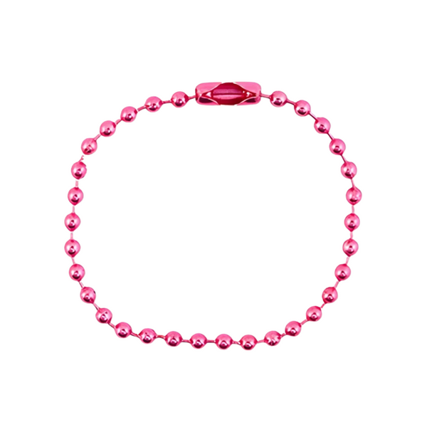 Ball Chain Met Slotje 12.5cm Shiny Donker Roze - 1 Stuk