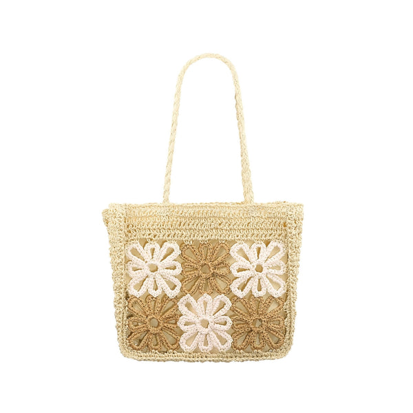 Beach bag Flower Beige