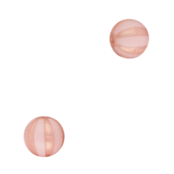 12mm Acryl Kralen Strepen Roze Peach - 1 stuk