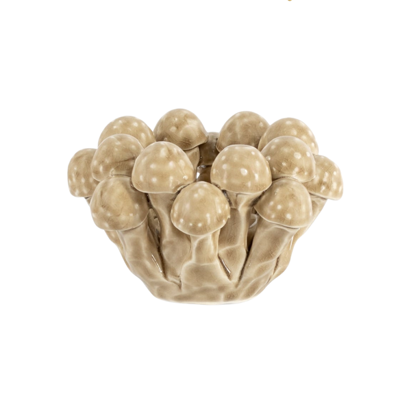 Kaarsen Kandelaar Paddenstoelen Beige