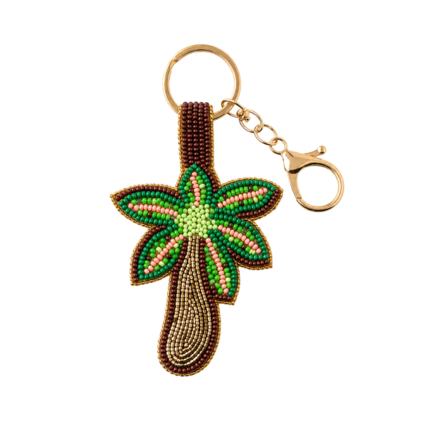 Sleutelhanger Kralen Palmboom - Groen Bruin