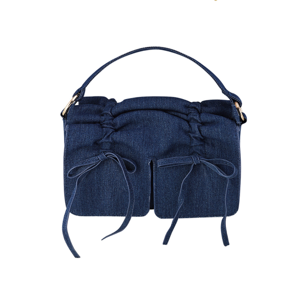 Tas Denim Double Bow
