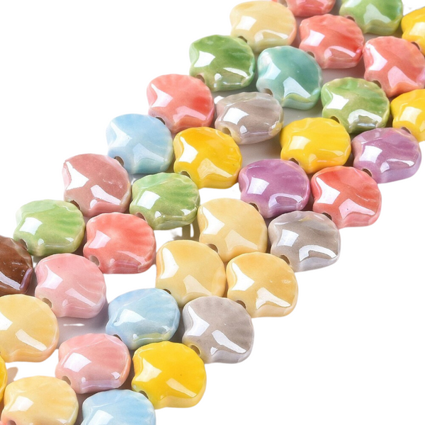 Ceramic Bead Shell Multi 13mm