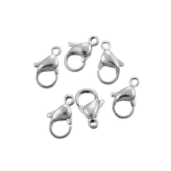 Clasp (stainless steel) 12mm Silver