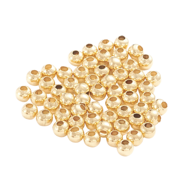 Metal Beads (stainless steel) 2mm Gold - 20 pieces