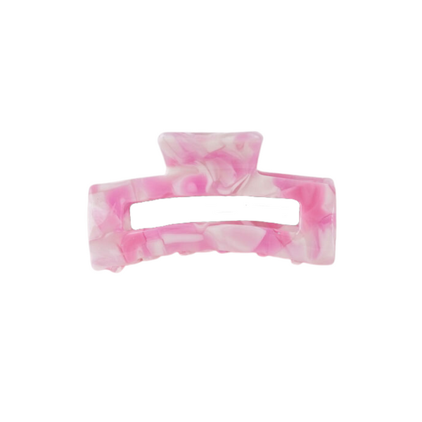 Haarclip Marble White Pink