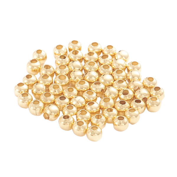 Metal Beads (stainless steel) 3mm Gold - 20 pieces
