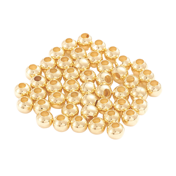 Metal Beads (stainless steel) 4mm Gold - 20 pieces