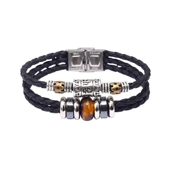 Heren Armband - Tribal & Stones Tijgeroog