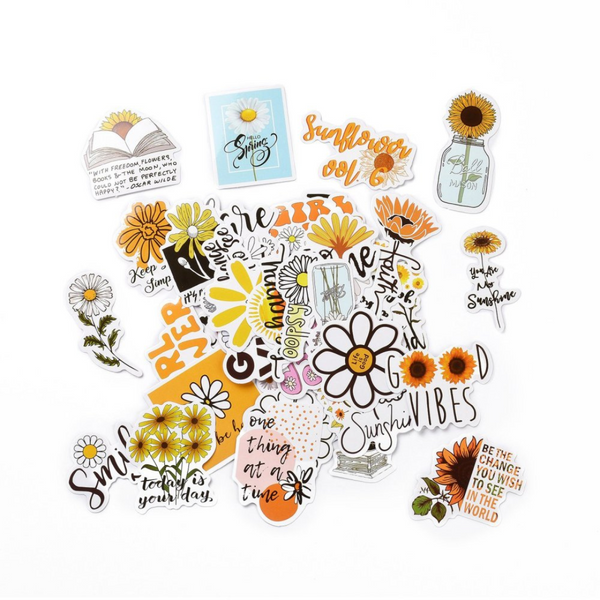 Sticker Pack Sunflower Mix - 50 stuks