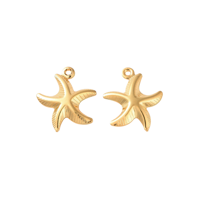 Charm Starfish (Stainless Steel) Gold