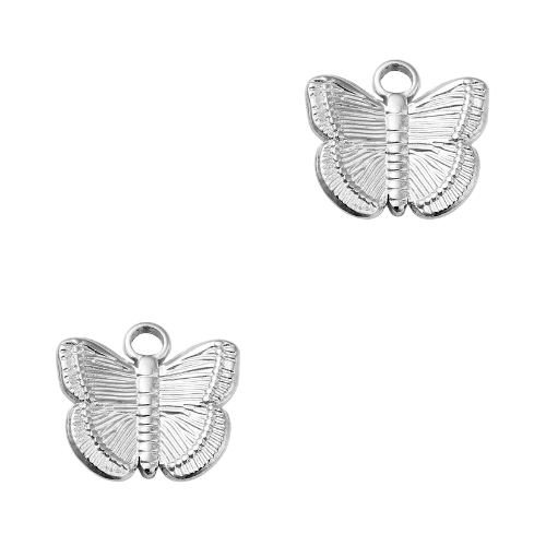 Charm Butterfly Stainless Steel Silver