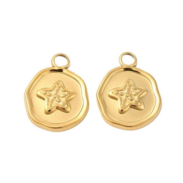 Charm Stamp Starfish (Stainless Steel) Gold