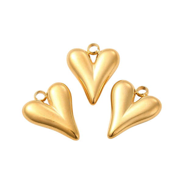Charm Heart (Stainless Steel) Gold