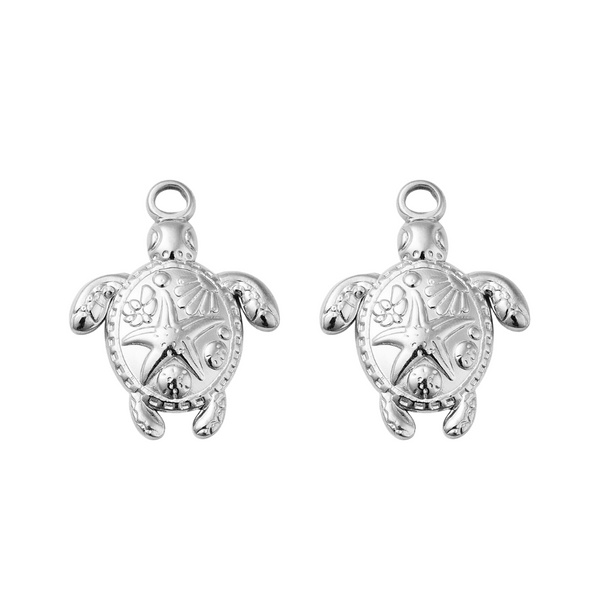Charm Deco Sea Turtle (Stainless Steel) Silver