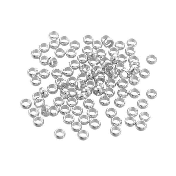 Crimp Beads (Stainless steel) 1.9mm Silver - 20 pieces
