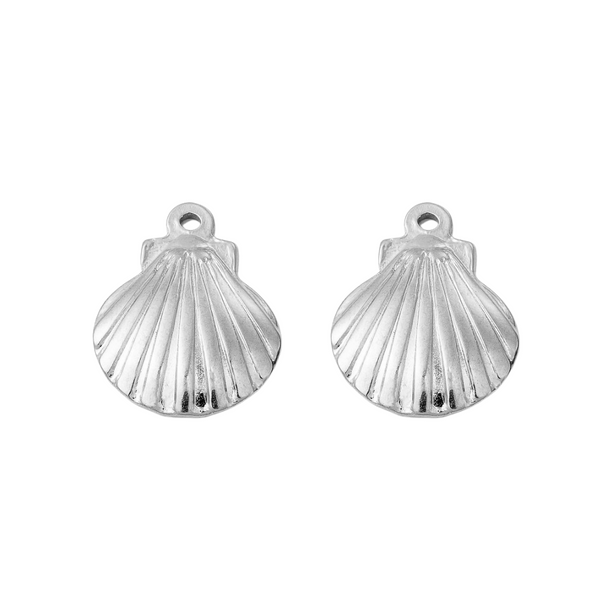 Charm Shell (Stainless Steel) Silver