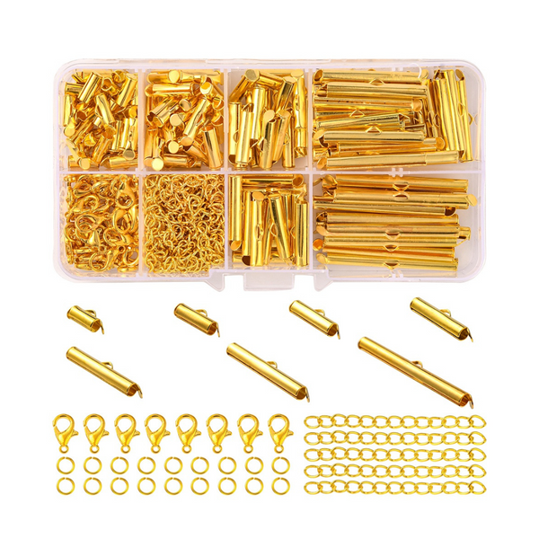 Beads Discount Set Slide End Caps Gold