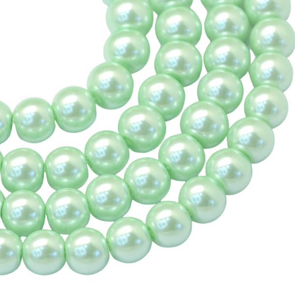 4mm Glass Pearls Ice Blue 100 pieces