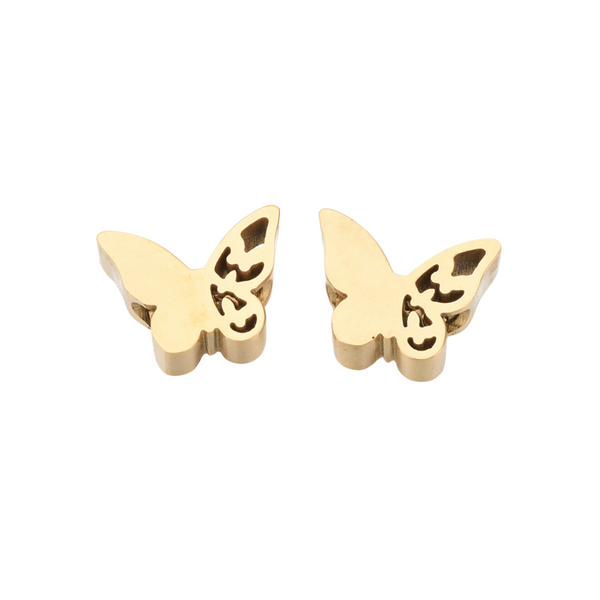 Metal Bead (stainless steel) Butterfly Gold