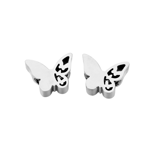 Metal Bead (stainless steel) Butterfly Silver