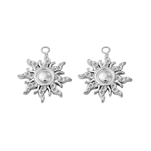 Charm Sun (Stainless Steel) Silver