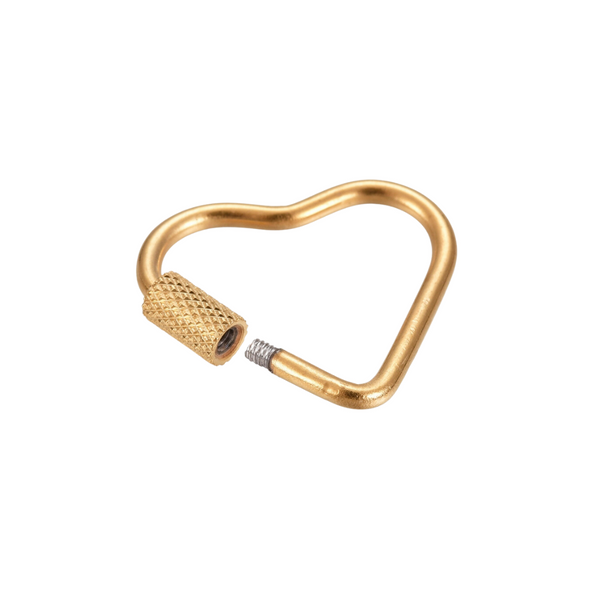 Turn Lock 24mm (Stainless steel) Heart Gold