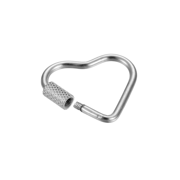 Turn Lock 24mm (Stainless steel) Heart Silver