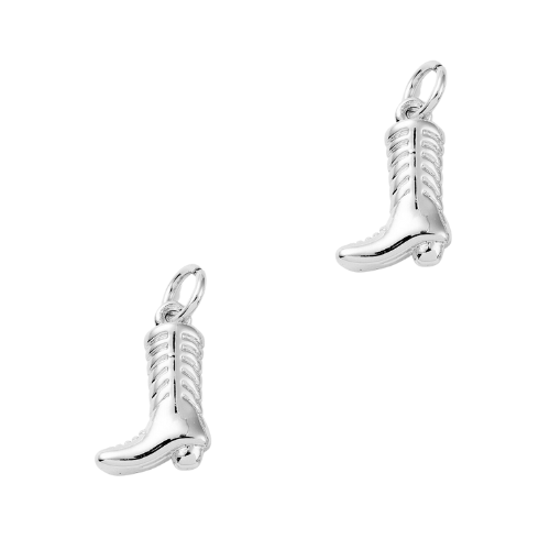 DQ Charm Cowboy Boot Silver