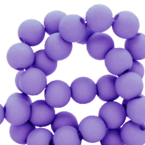 Acrylic beads 6mm Violet Purple 50 pcs