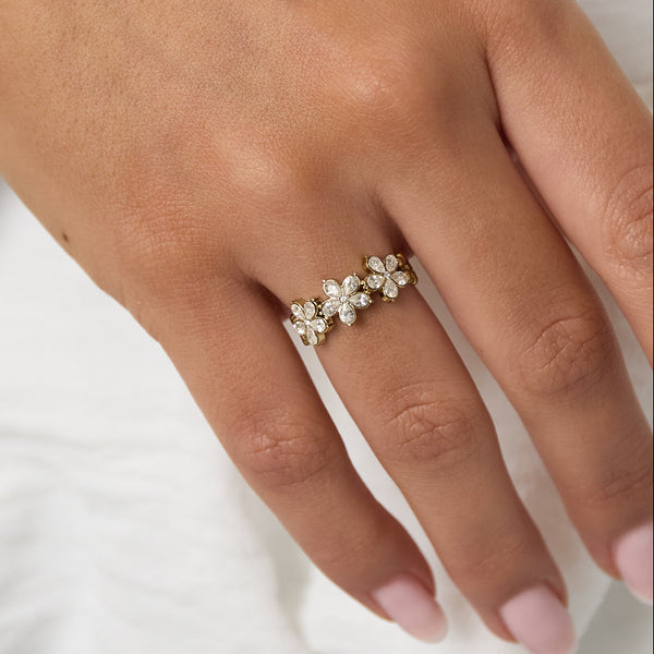 Ring Flowers Zirkonia