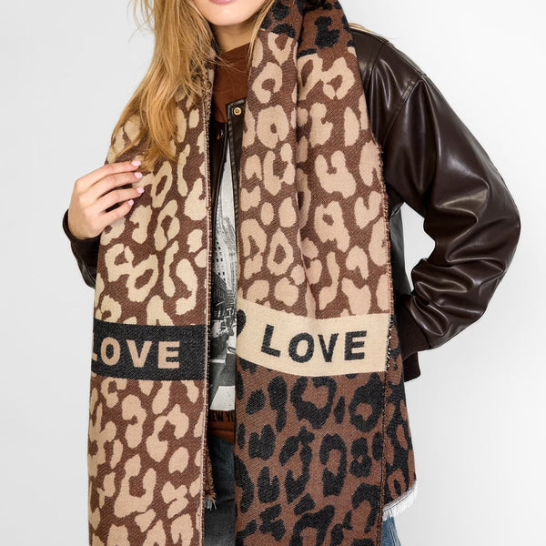 Sjaal Luipaard Bruin