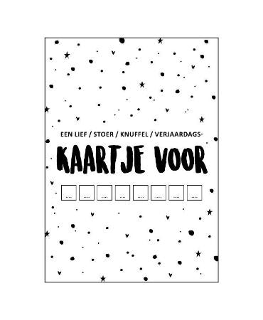 Kaartje "Kaartje Voor...."