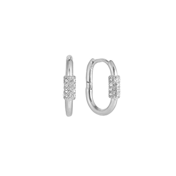 Oorbellen Hoop Rectangle Lock