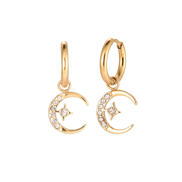 Earrings Hoop Moon Twinkle