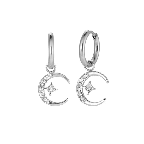 Earrings Hoop Moon Twinkle