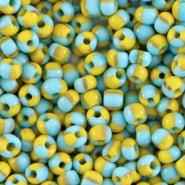 3mm Rocailles Yellow Blue